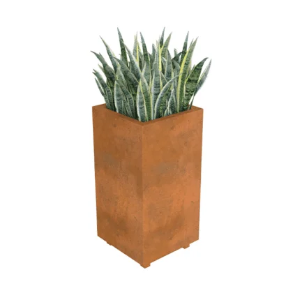 Cortenstaal plantenbak vierkant hoog
